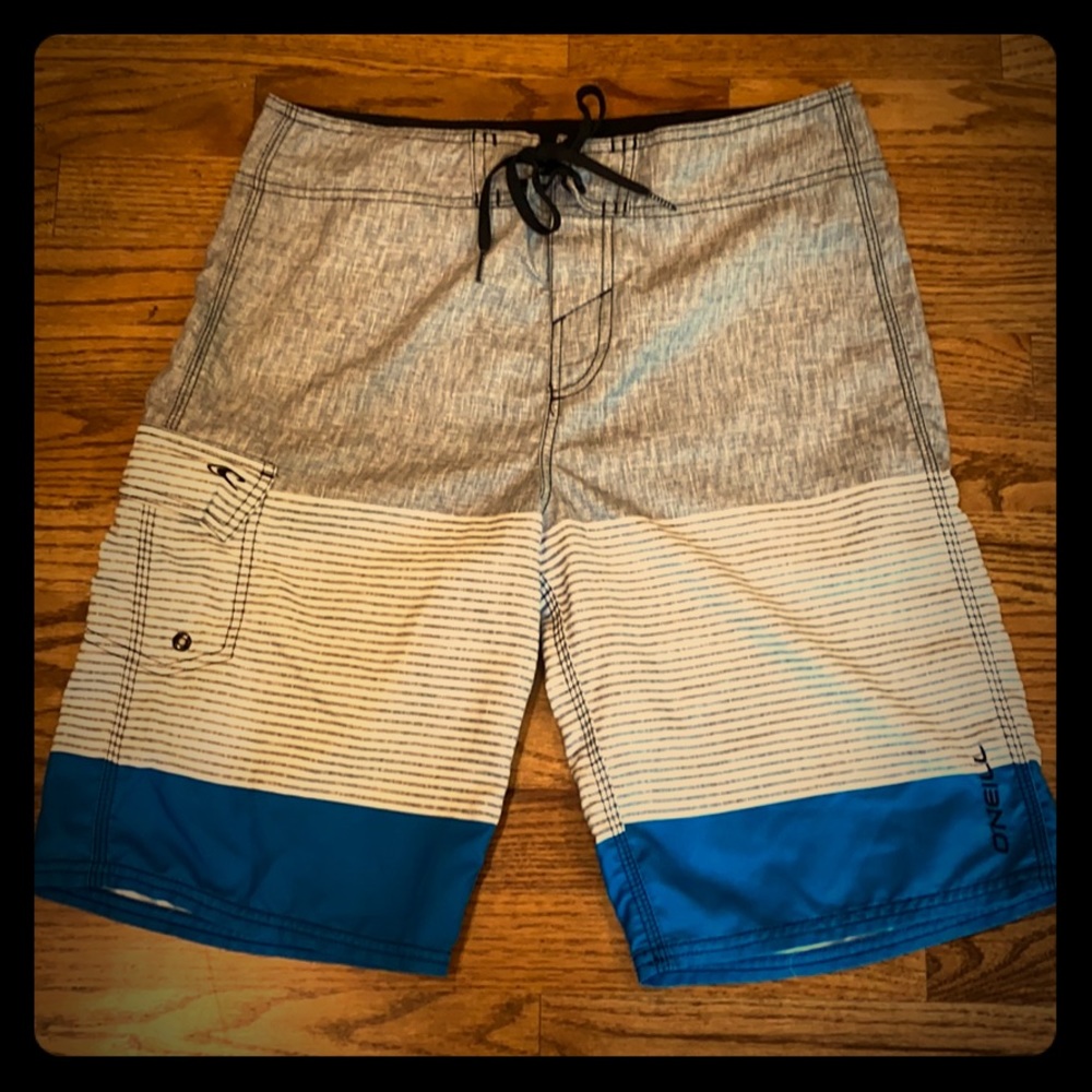 Men’s O’Neill Striped Board Shorts Swim Trunks